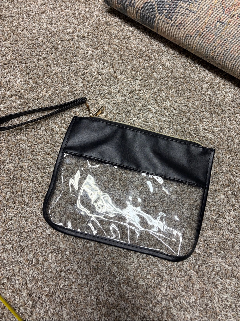 Black + Clear Wristlet/Women's Bag